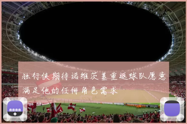 独行侠期待诺维茨基重返球队愿意满足他的任何角色需求